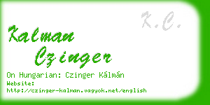 kalman czinger business card