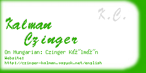 kalman czinger business card